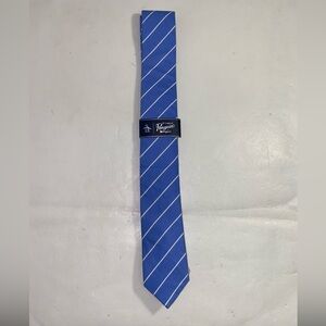 NEW- Mens Penguin by Munsingwear Neck Tie Cotton Blue Striped MSRP: $55